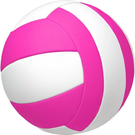 pink and white volleyball  emoji