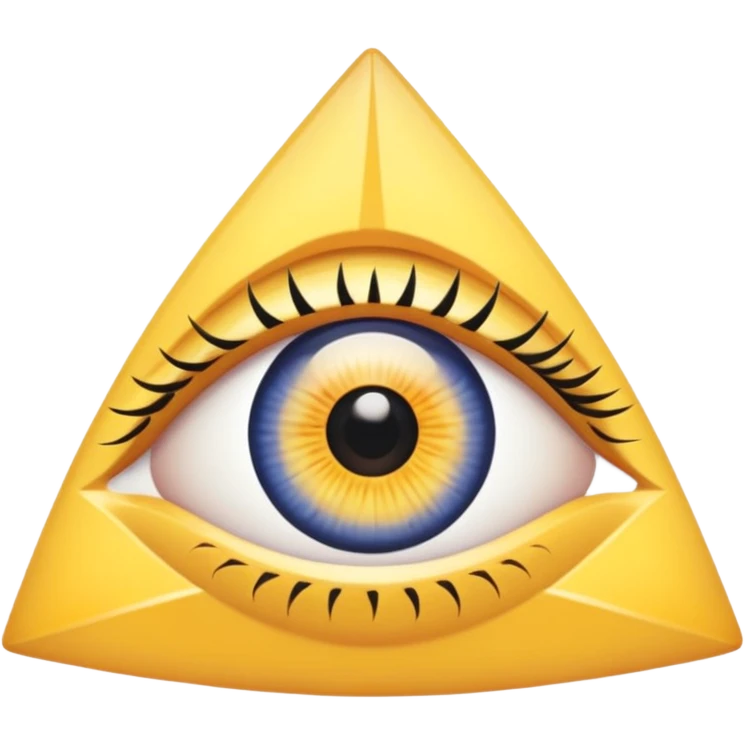Upside down triangle with eye in the middle emoji