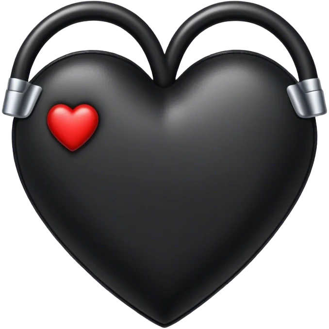 Black leather heart emoji
