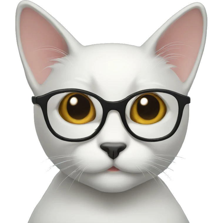 black cat with glasses emoji