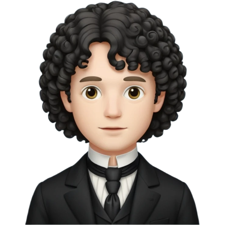 victorian man with curly wig emoji