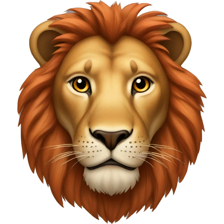 Lion avec la peau rouges  emoji
