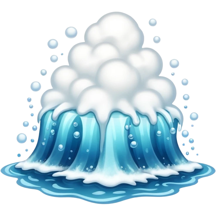An ocean at a rolling boil with a lot of bubbles errupting from it emoji