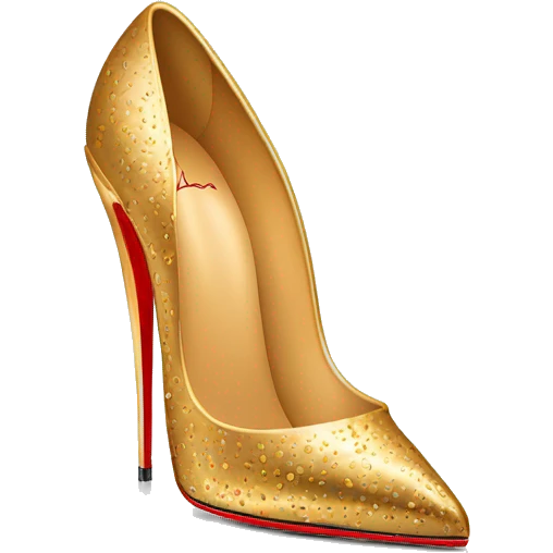 louboutin gold 10 cm stiletto emoji