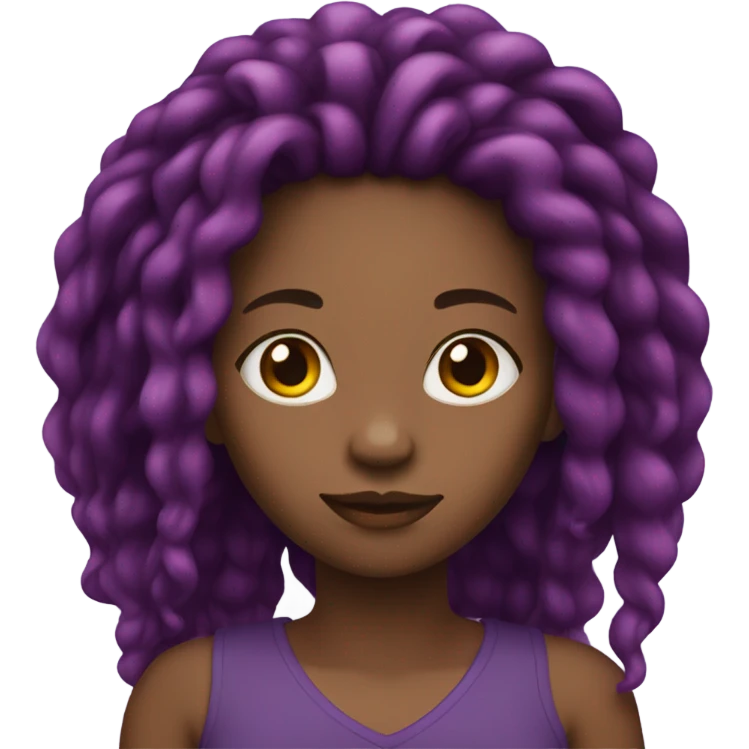 Black girl with purple locs  emoji