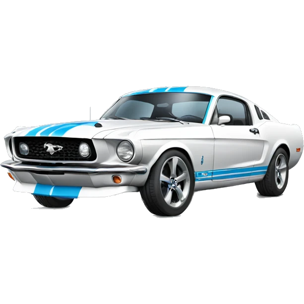 ford mustang blue emoji