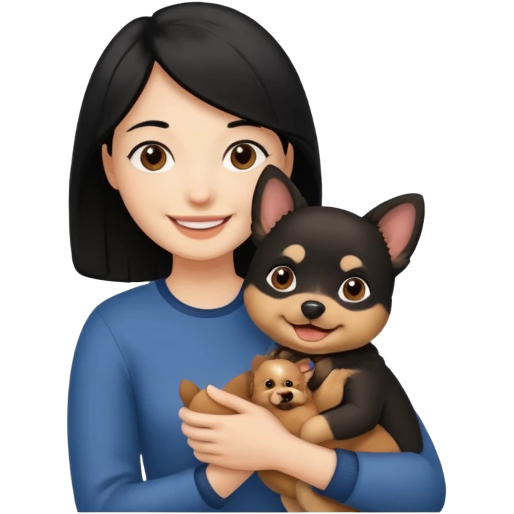 pet lover, black hair emoji