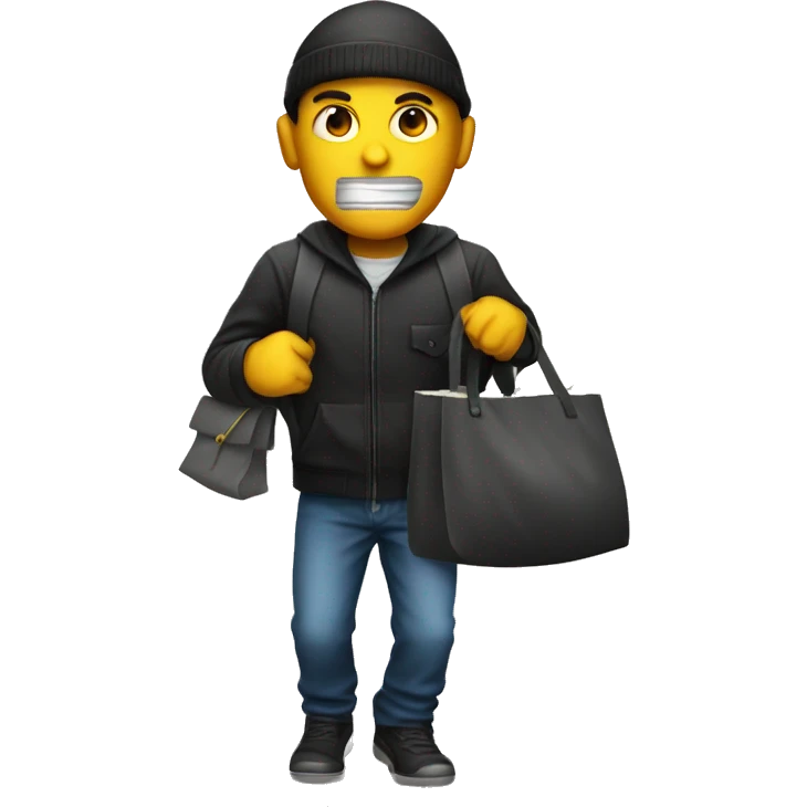 Robber carrying bag of cash emoji