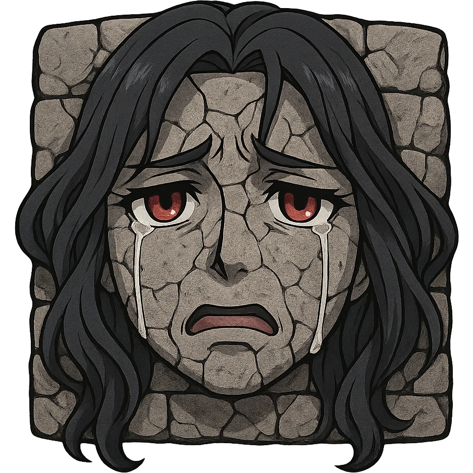 Nigredo's face from Overlord anime, stylized as a detailed and expressive wall, anime-inspired, suitable for emoji or icon use emoji