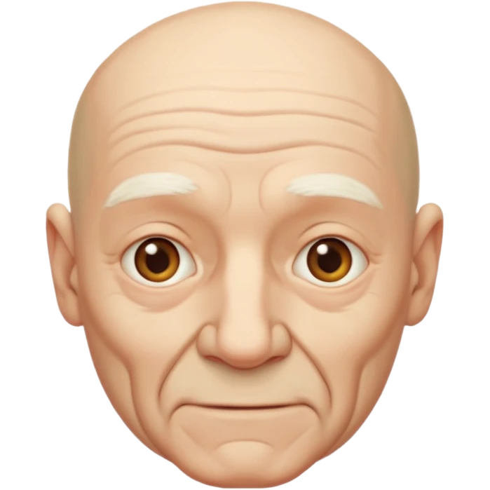 Bald old man with no facial hair emoji