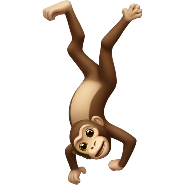 monkey doing a flip emoji