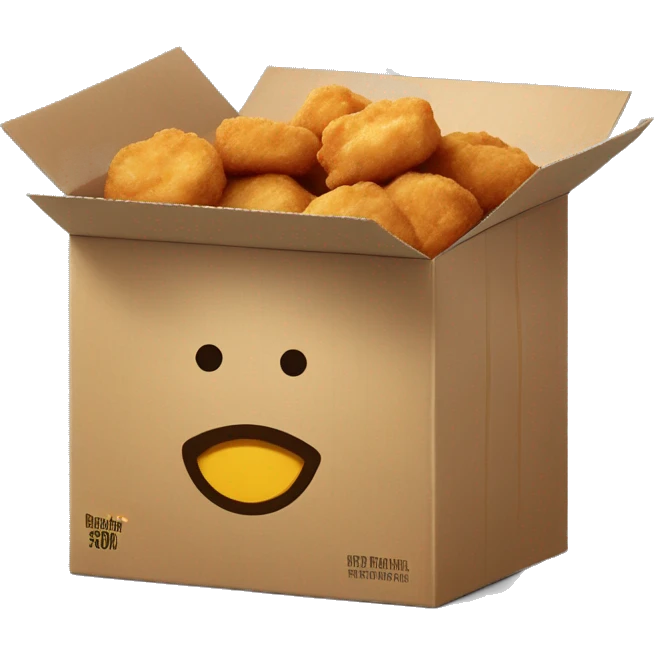 McDonald’s nuggets in box with basketball on box  emoji