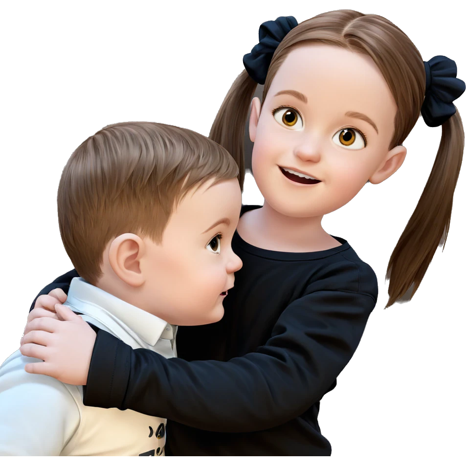 realistic boy with twintails emoji