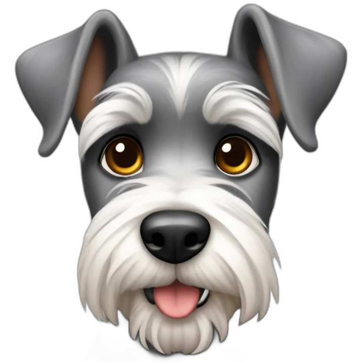Perro Schnauzer sal y pimienta emoji