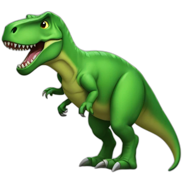 broke green t rex emoji