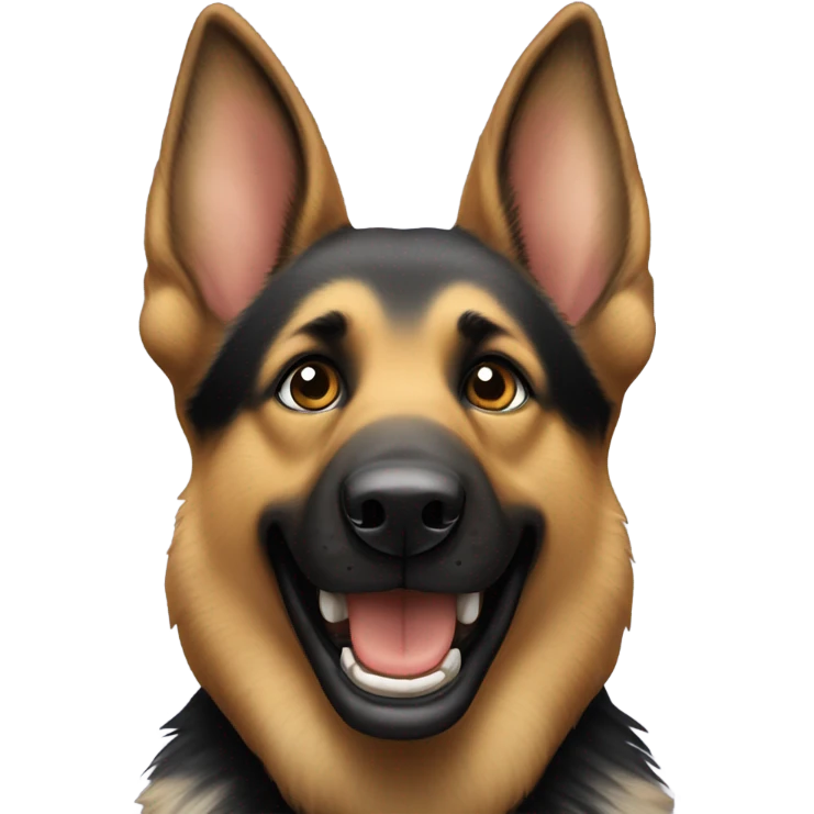 German shepherd saying i love you  emoji
