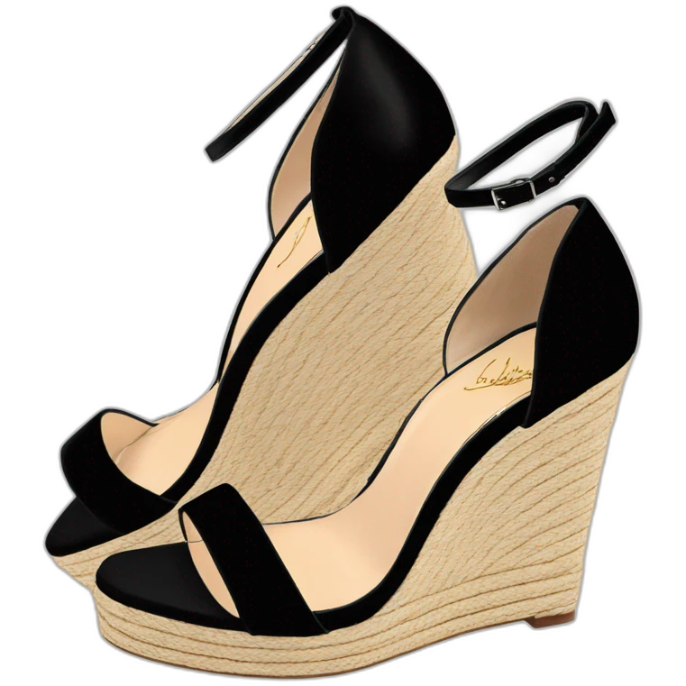 Platform wedges black louboutin emoji
