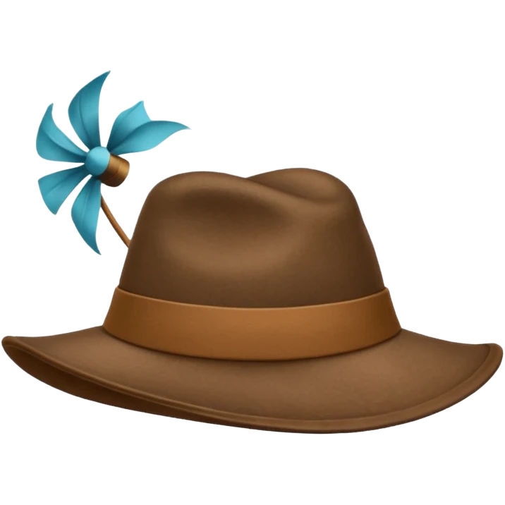 hat blowing away in the wind, no human emoji