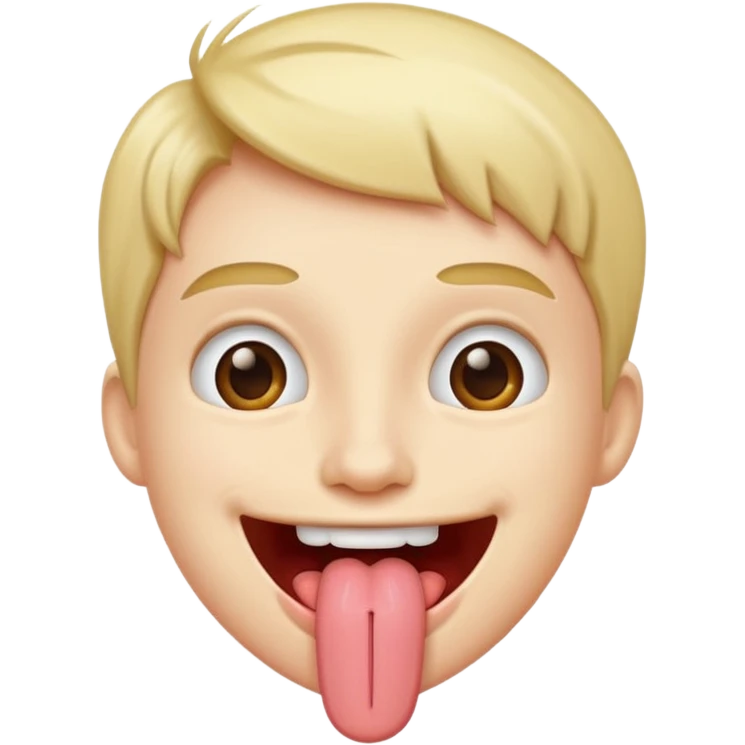 longer tongue no background emoji