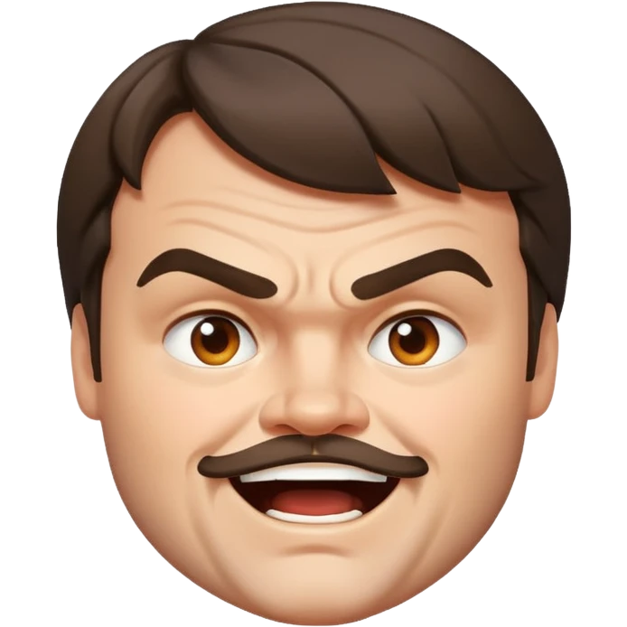 realistic emoji of Jack Black, energetic expression, natural skin tones emoji