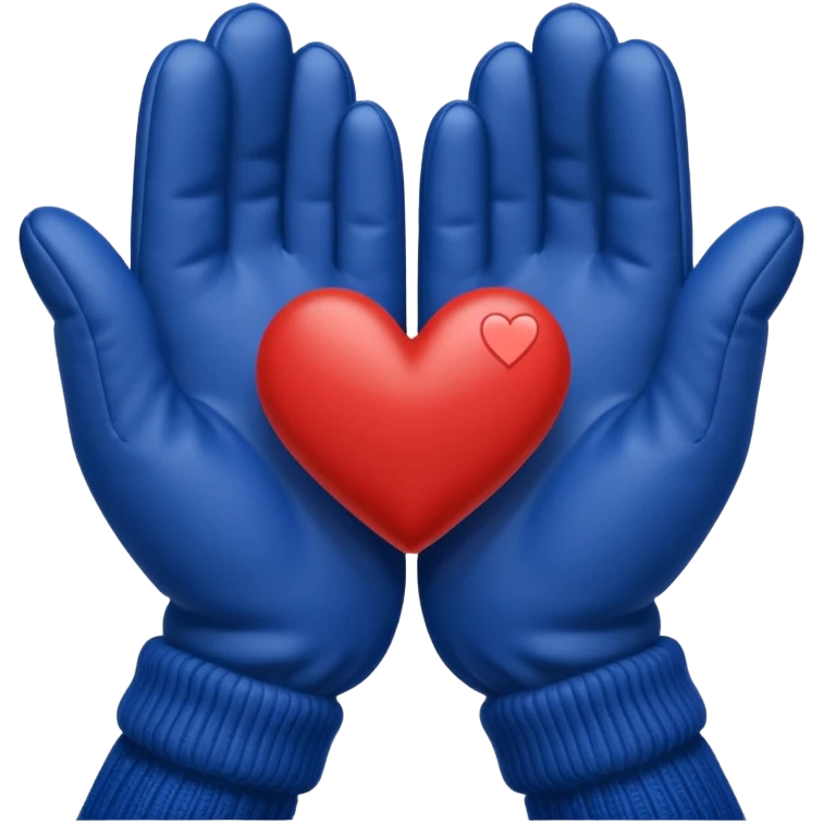 руки в варежках изображают сердечко emoji