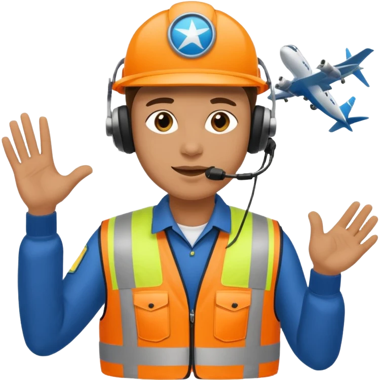 Airport Ground Marshal emoji