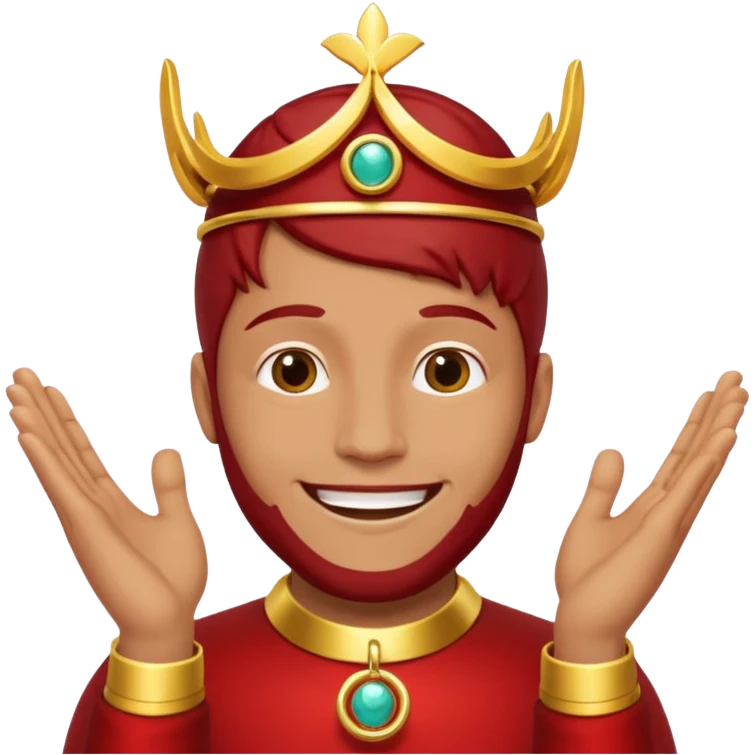 Red man with ring above head  emoji
