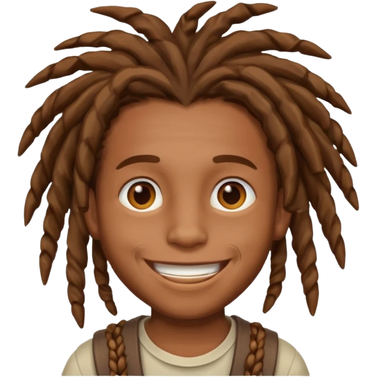 Brown skin dreadhead boy emoji