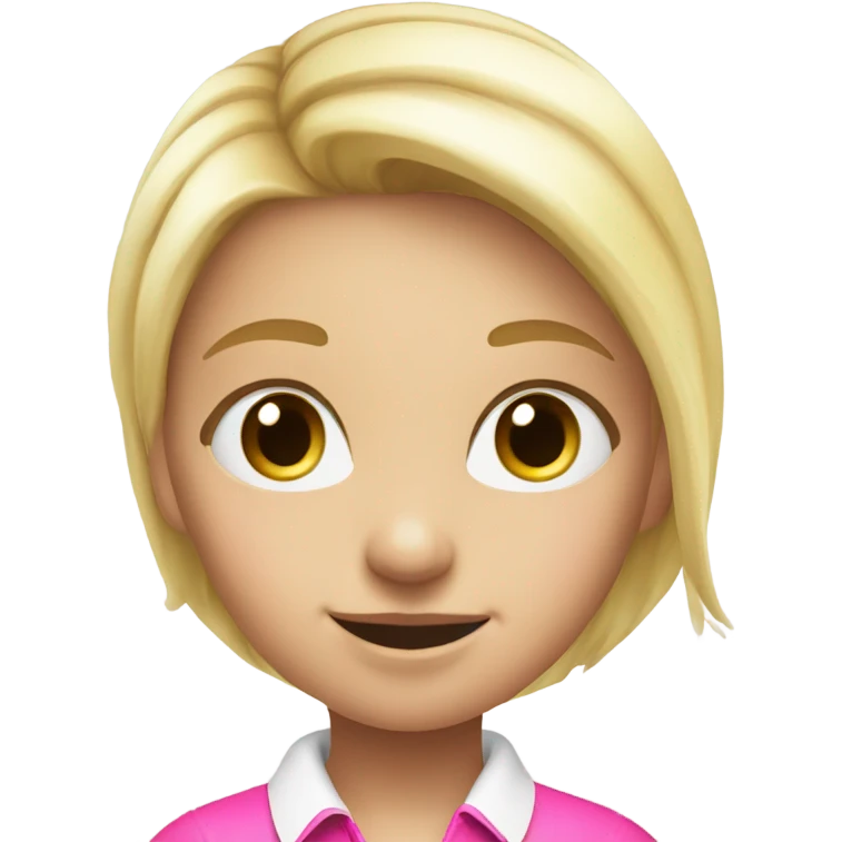 Cute blonde girl with pink golf balls  emoji