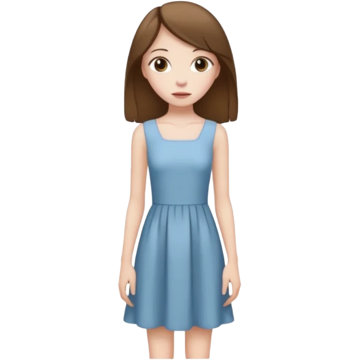 anorexic white girl with brunnete hair emoji