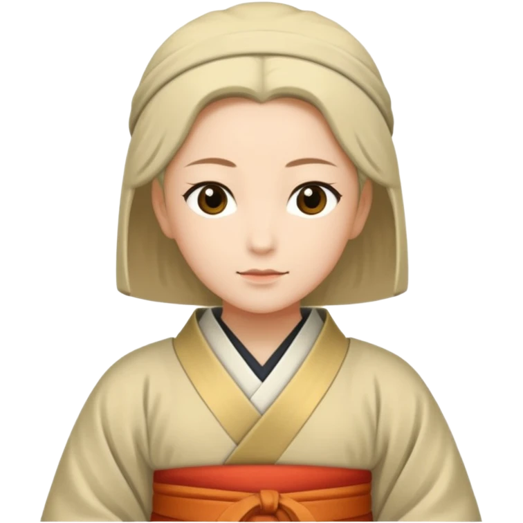 lesbian-scholar-in-the-heian-era wearing Beige emoji