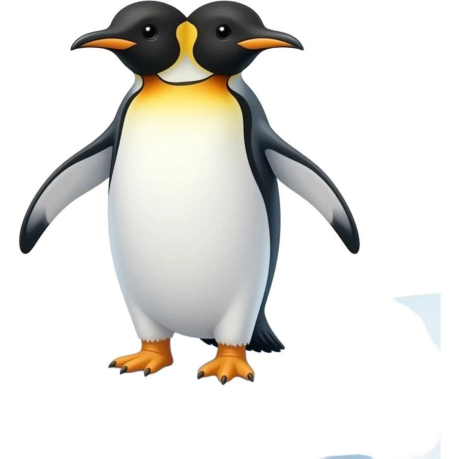 Two headed penguin emoji