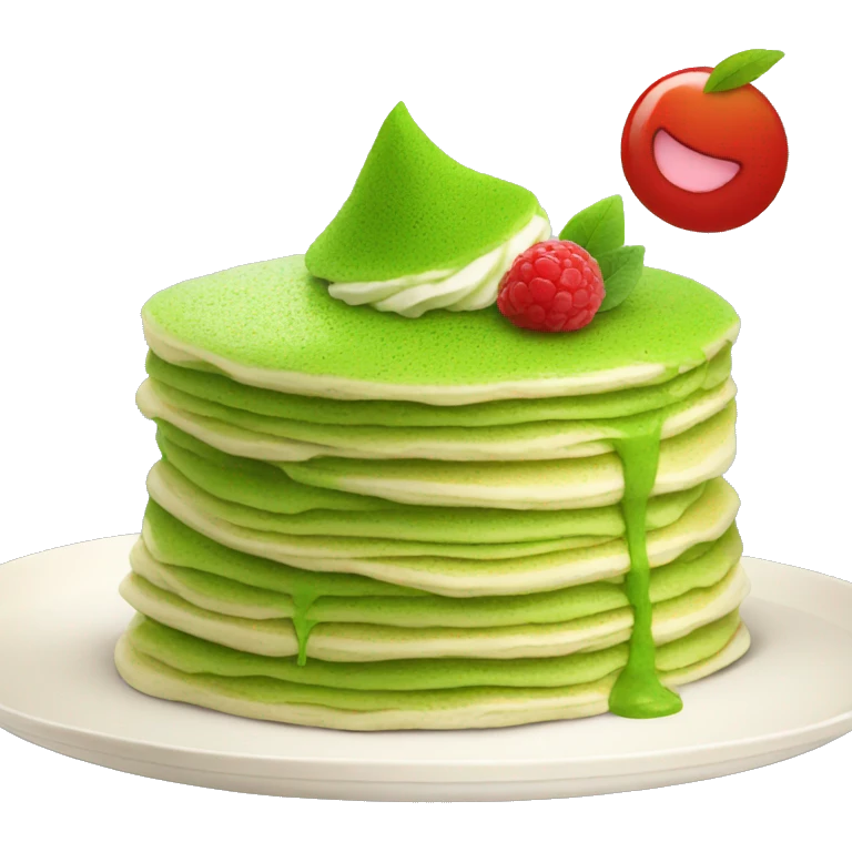 Matcha crepe cake emoji