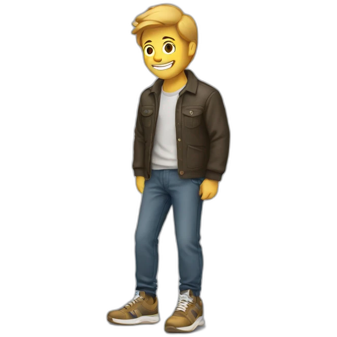 man shines his shoes emoji