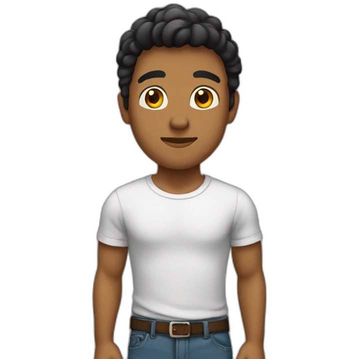 Hombre joven sin pelo emoji