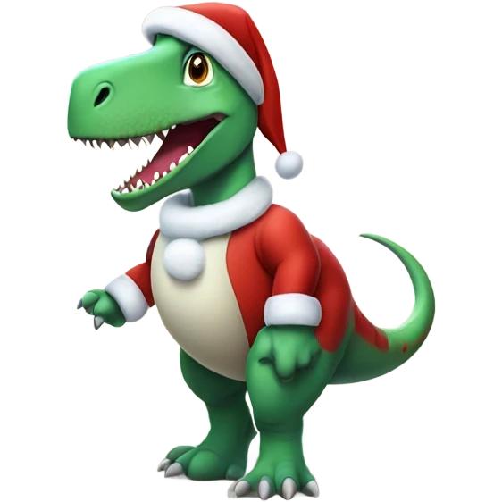 Santa Dinosaur emoji