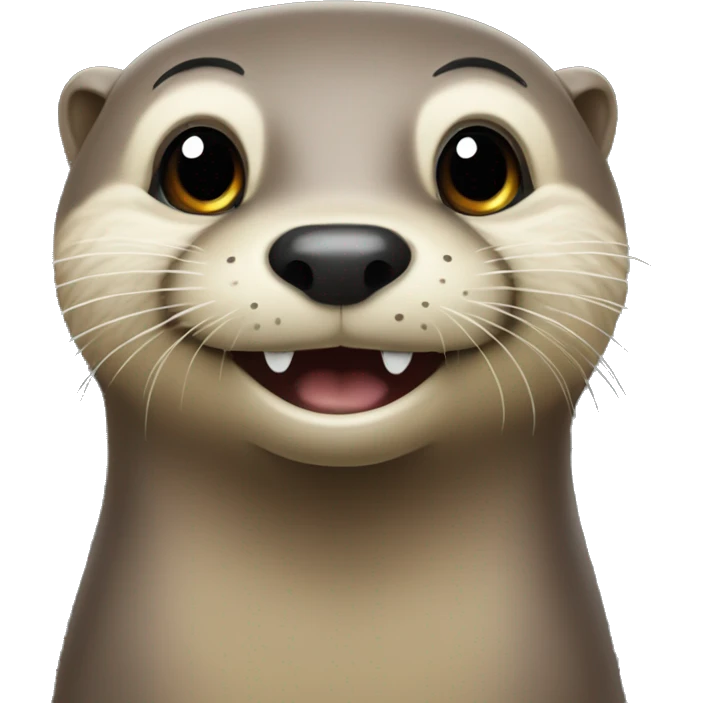 Loutre qui regarde un fi emoji