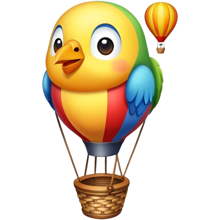 Bird on a hot air balloon  emoji