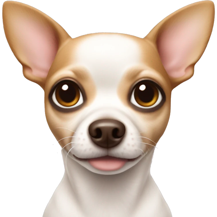 White brown chihuahua with heart shaped fur on forehead emoji