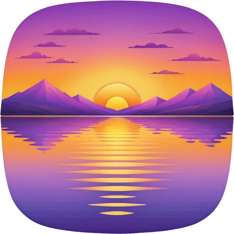 lakeside sunset horizon emoji