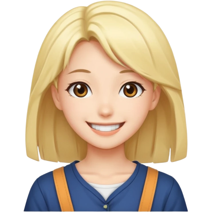 Animae girl happy emoji