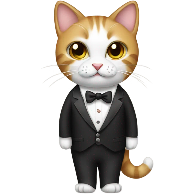 Cat wearing a tuxedo  emoji