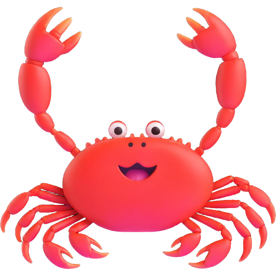 screaming crab emoji