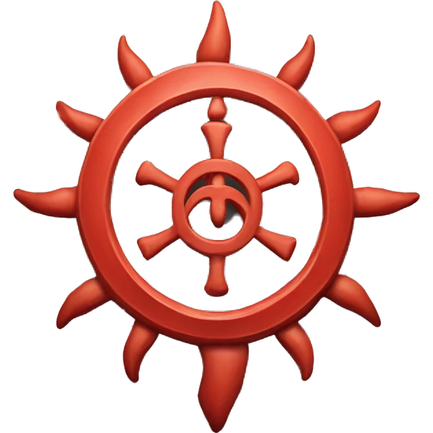 Red Dharmachakra 𖥞 emoji