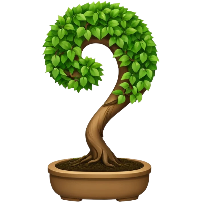 Bonzai with a question mark shape emoji