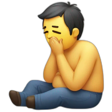 tummy ache man emoji