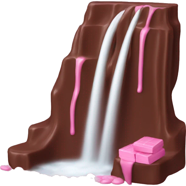 Pink chocolate waterfall  emoji