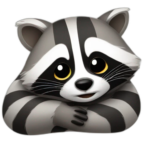 raccoon hugging  emoji