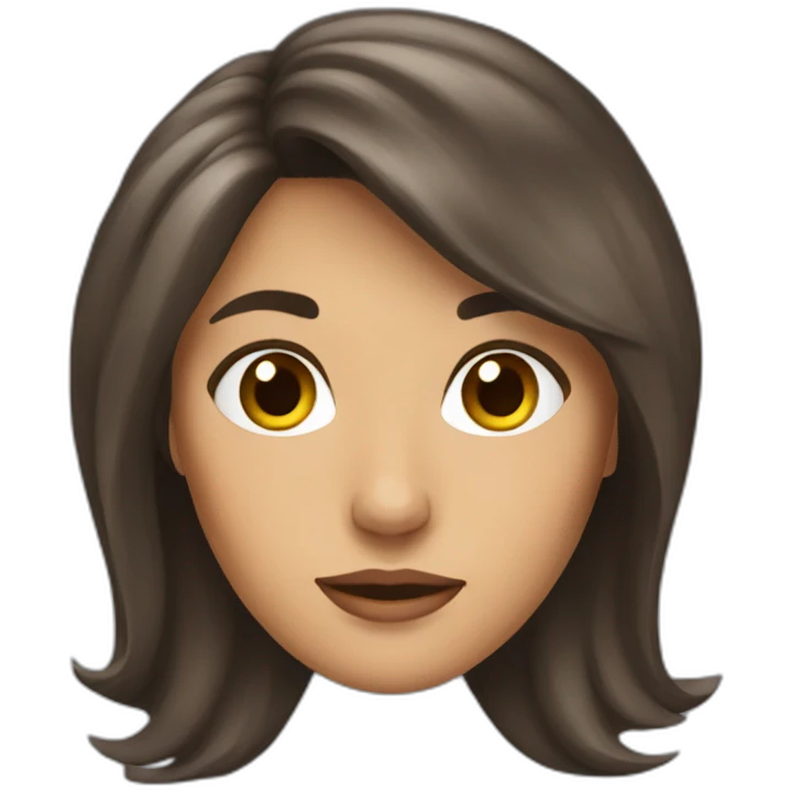 Femme brune friser  emoji