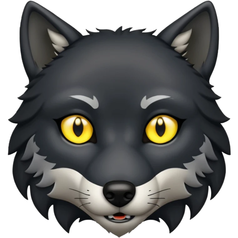 Lobo negro emoji